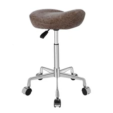 Ergonomic Rolling Saddle Stool – Swivel, Hydraulic Lift, Wheels, Lightweight