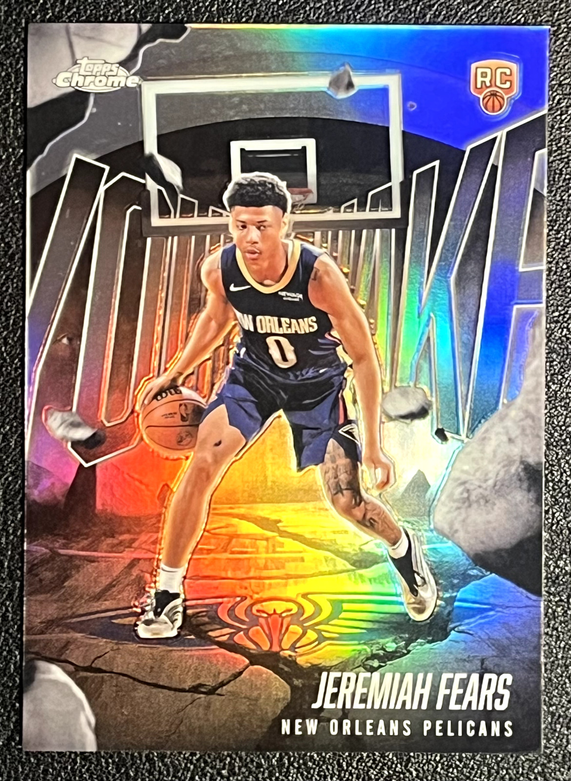2025 Topps Chrome: Jeremiah Fears, Youthquake Rookie Insert (Refractor) No. YQ-7
