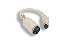 6 Inch Mini DIN6 PS/2 Male To DIN5 Female Keyboard Adapter Cable MDIN6 PC Mac