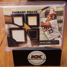 Topps Museum Collection Royce Lewis Quad Relic Sapphire /25 #SPPQ-RL Twins 2025