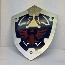 Zelda Link Hylian Shield Wood Resin Cosplay Costume Prop Wall Display Chain 24"