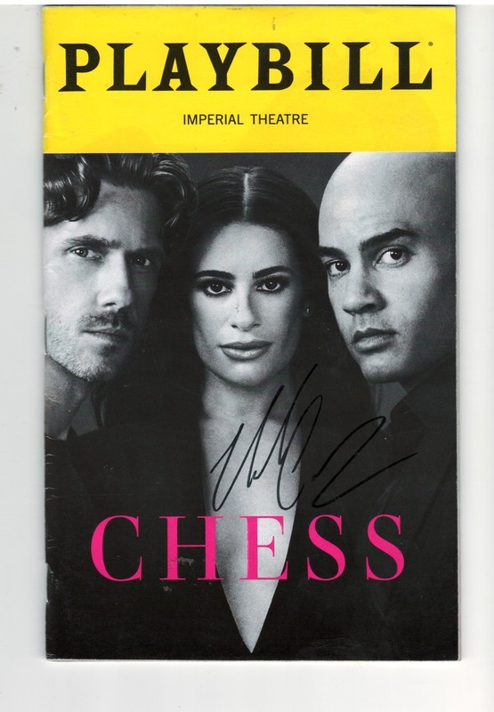 LEA  MICHELE  SIGNED  CHESS  PLAYBILL