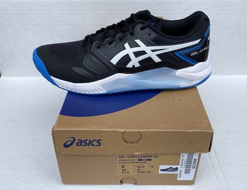 ASICS Gel Challenger 13 Black/Electric Blue Mens Size 9 - Picture 12 of 14