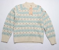 FjallRaven Women Ovik Jacquard Knit S Light Beige / Misty Green F14600299