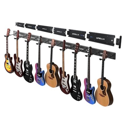UPELLA Guitar Wall Mount Hangers for Multiple 97.5in, 10 Hangers, Black 