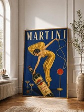 Vintage Martini Poster Retro Italian Liquor A...