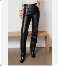 GOOD AMERICAN Better Than Leather Icon Pant WOMENS SIZE 6- 28" NWT