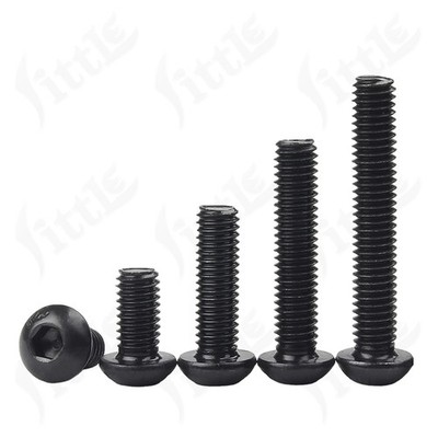 M1.6 - M20 High Tensile 10.9 Socket Button Head Screws Black Self Colour Bolts