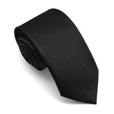 Neck Ties for Men, Checkered Mens Tie Classic Men's Neckties for Business Black