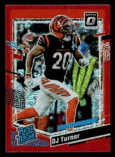 DJ Turner 2023 Donruss Optic Red Mojo Rookie Card #220 Cincinnati Bengals. rookie card picture