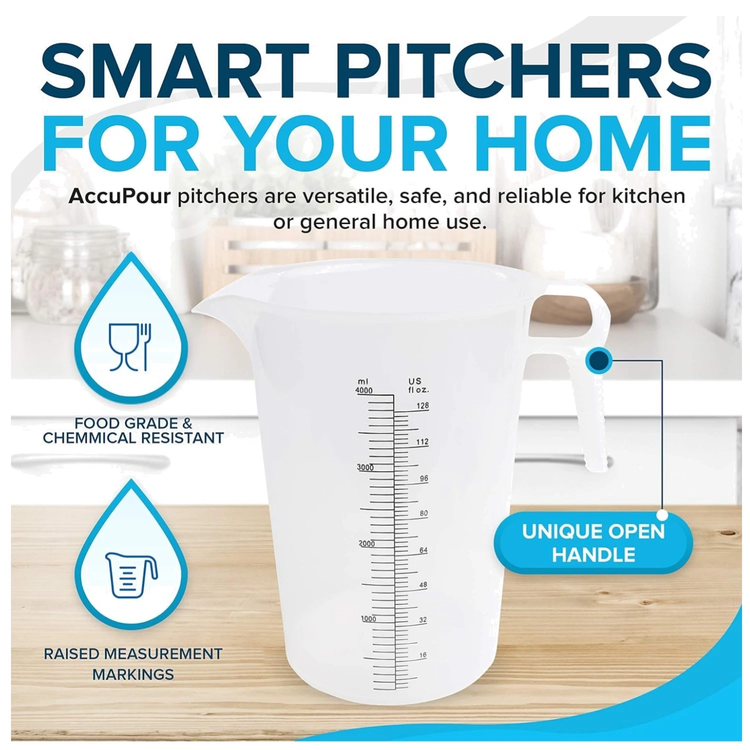 Versatile 8oz Measuring Cup - Ounce & Milliliter Increments