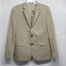 Express Photographer Mens Suit Blazer Jacket 44 Long Fitted Sport Coat Twill