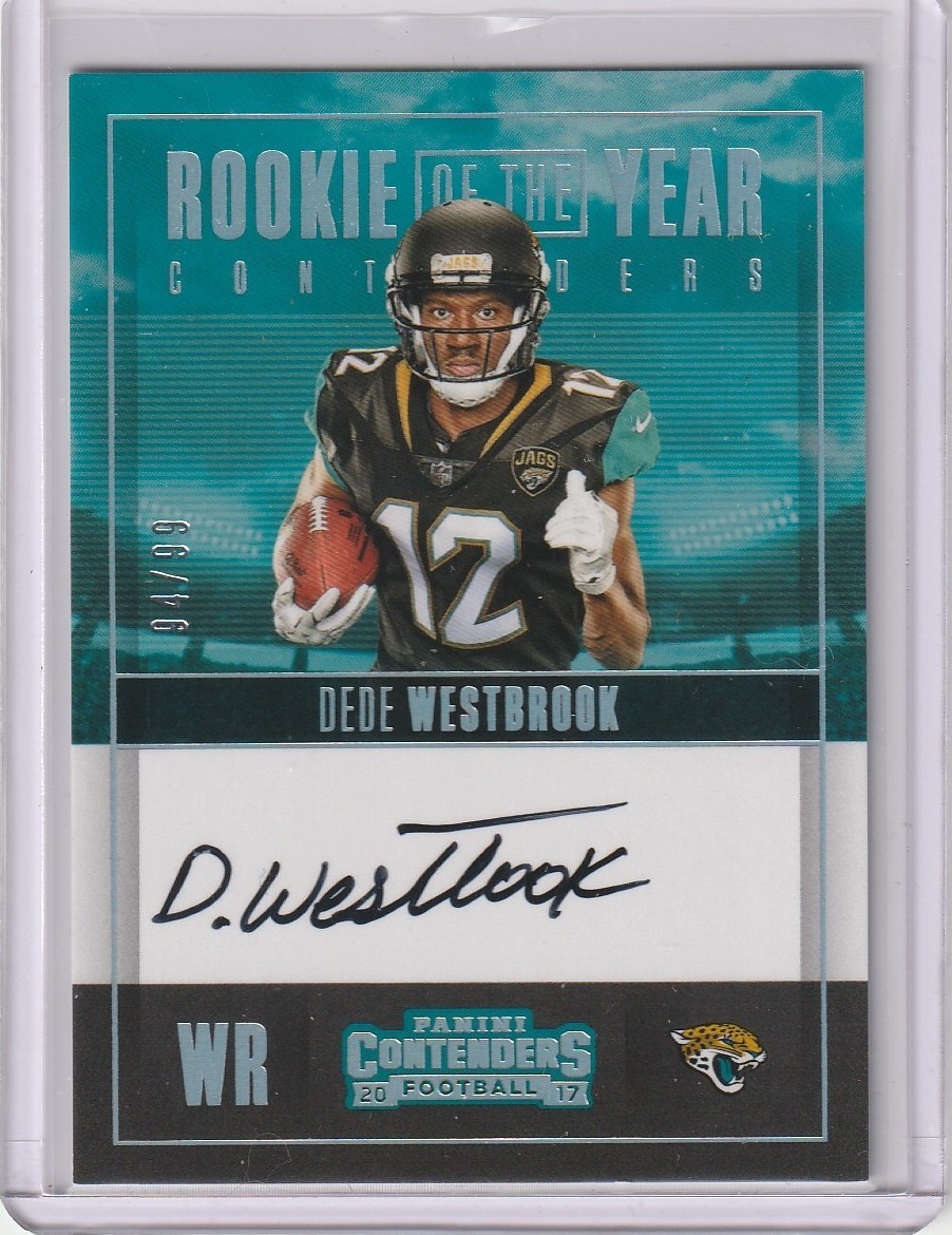 Dede Westbrook Panini Contenders Rookie of the Year Contenders Autographs #RYDW Base
