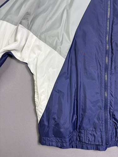 Vintage 90s USA Olympic Full Zip Windbreaker Track Jacket Sz M Blue Grey White - Picture 6 of 21
