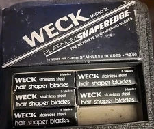 Vintage WECK Hair Shaper Blades In Original Box 25 Blades Partial Box 
