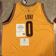 Kevin Love Signed Autograph Cleveland Cavaliers Swingman Gold Alt Jersey UDA COA