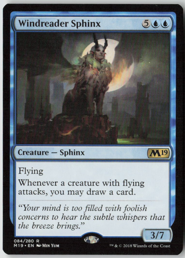 Windreader Sphinx #84 (LP) Core Set 2019 M19 Magic MTG