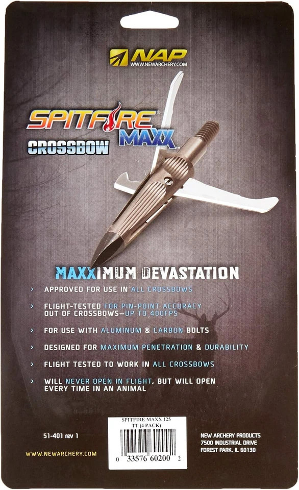 NAP Spitfire Maxx 125 X-Bow Tt paquete de 4 Foto 2 de 4