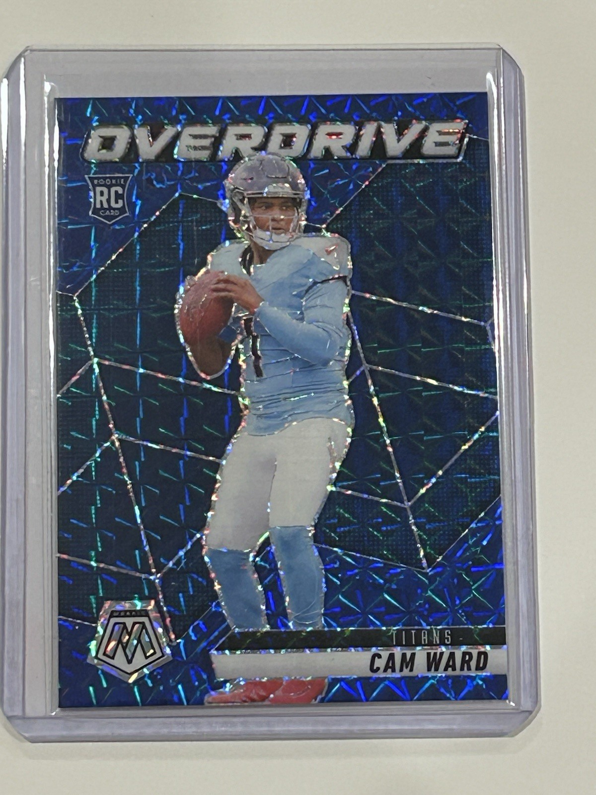 2025 Panini Mosaic Cam Ward Blue Mosaic Overdrive RC #/99