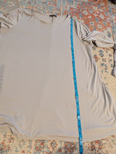 Eileen Fisher Women’s Large Gray Beige Tencel Soft Long Sleeve T-shirt - Picture 7 of 8
