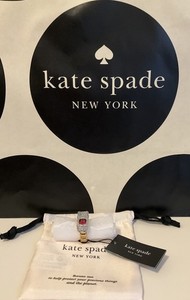 Authentic NWT Kate Spade YORK MINUTE 12K Gold Plated CZ Crystals Car Ring SZ 8