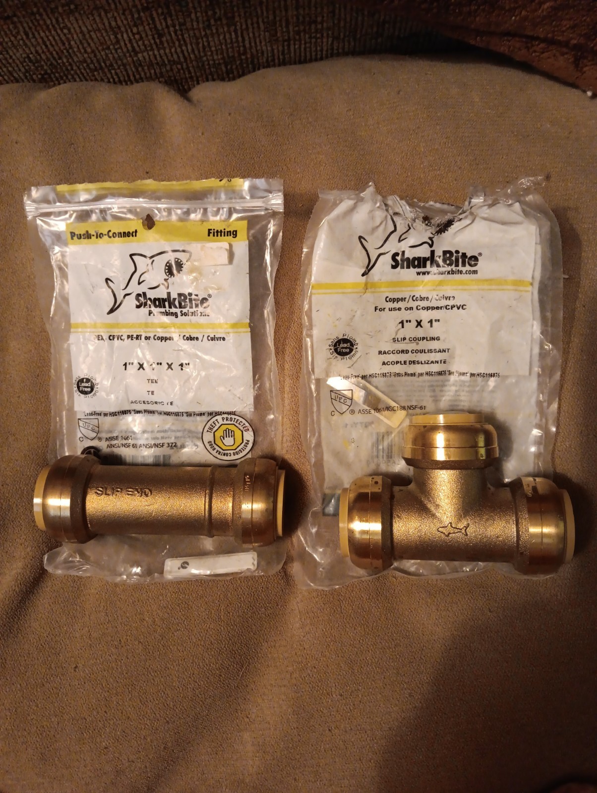 2 Shark Bite 1" Fittings