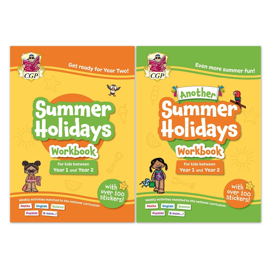 CGP Summer Holidays Activity Workbook (Kids: Year 1 & Year 2) 2 Books Set - PB - Image 2