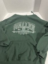 Morgan Wallen Hoodie Sweatshirt Mens Large Green One Night At A Time Tour Merch