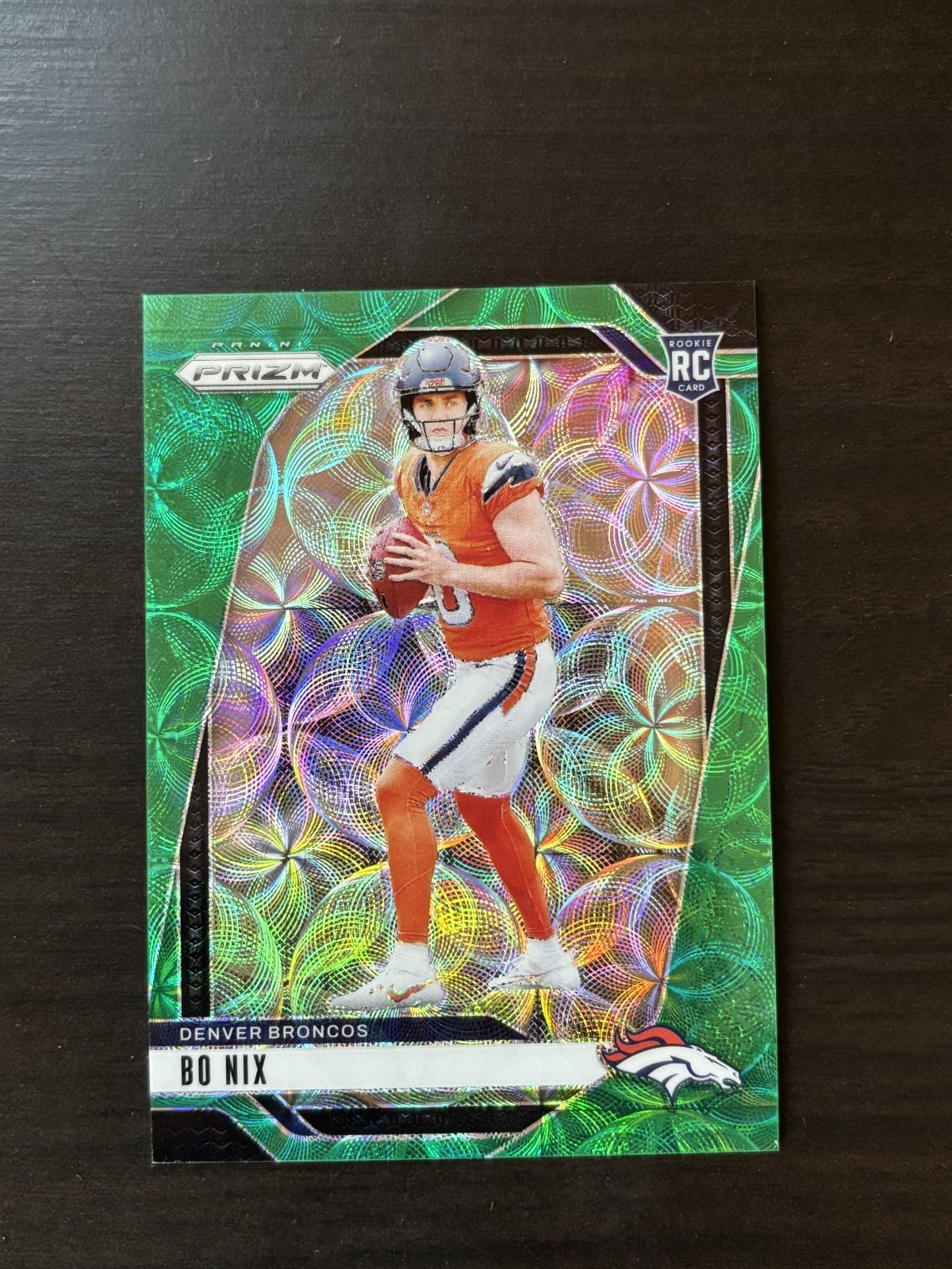 Bo Nix 2024 Prizm Rookie Green Scope /75 #309 RC SP Denver Broncos Star Rare