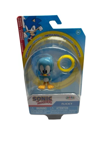 2.5" FLICKY BIRD WITH RING figure SONIC THE HEDGEHOG CLASSIC blue JAKKS PACIFIC - Picture 1 of 7
