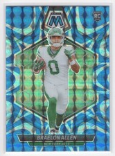 #389 Braelon Allen 2024 Panini Mosaic Reactive Blue RC New York Jets