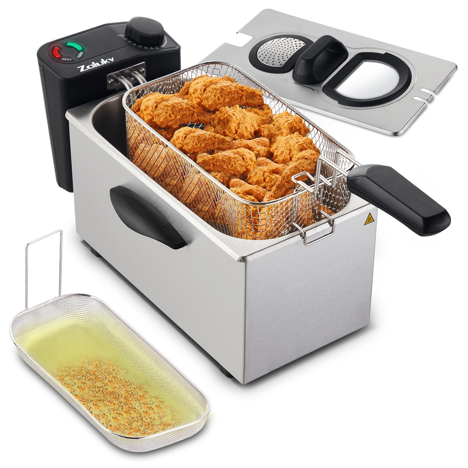 3.7-Qt (3.5L) Deep Fryer,1500W Stainless Steel with Viewing 