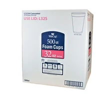 🥤🤍 WinCup Foam Drink Cups, White – 32 oz (500 COUNT) – SAMEDAYSHIP!! 🚚💨