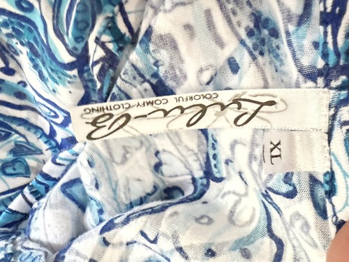 Camisa Lulu B Top Coastal XL Estampado Tortuga Marina Tropical Resort Playa Náutica - Imagen 3 de 8