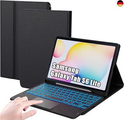 für Samsung Galaxy Tab S6 Lite 10,4 Zoll 2024/2022/2020 Hülle mit Tastatur QWERT
