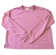 Athleta Seasoft Crewneck Sweatshirt Mauve Pink Purple LARGE L MSRP 89 SO SOFT