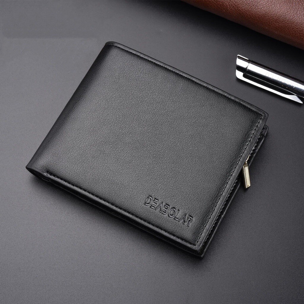 Slim Trifold Mens Wallet with ID Window and Credit Card Holder-image