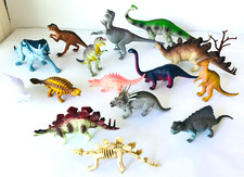 Lot 15 Toy Dinosaurs Plastic Action Figures Stegosaurus with Skeleton More 4"