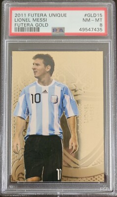 2015 FUTERA UNIQUE LIONEL MESSI PSA9 メッシ 2011 Futera Unique Lionel Messi Futera Gold #GLD15 PSA 8 Argentina