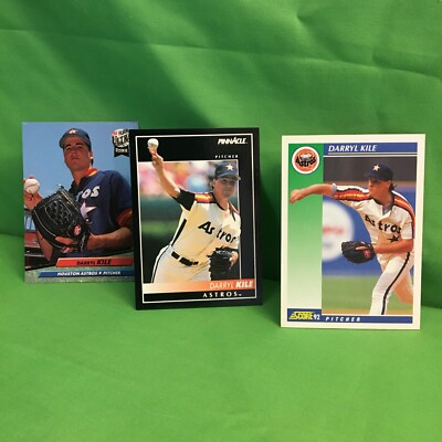 Darryl Kile, Three different 1992 cards, Fleer Ultra Rookie, Score, Pinnacle 