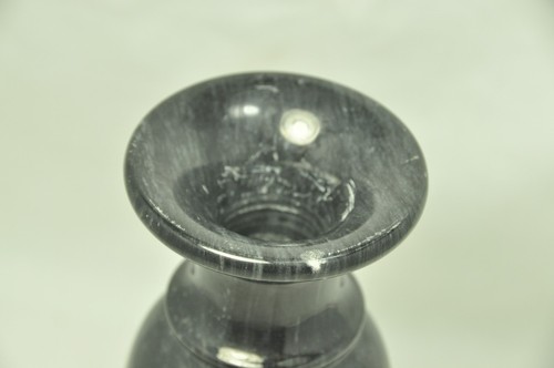 Hand Carved and Etched Marble Stone Vase - Hawaii Mountain Scene - AS IS - Picture 8 of 9