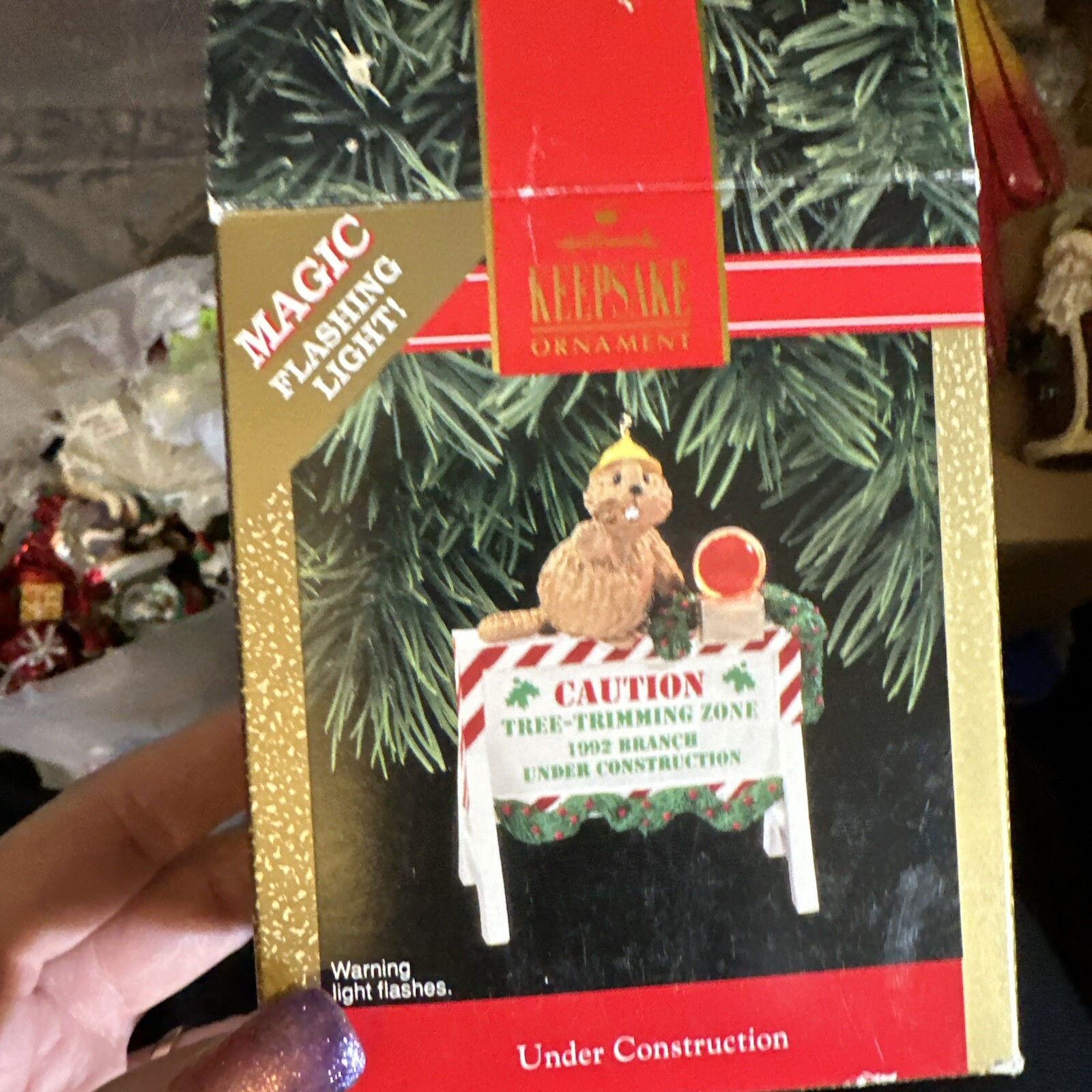 Hallmark Keepsake Ornament 1992 Under Construction Magic Flashing Light 3C