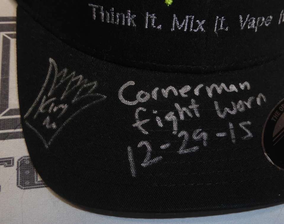 King Mo Lawal Signed 2015 Rizin Grand Prix Cornerman Fight Worn Used Hat PSA/DNA - Image 3 of 4