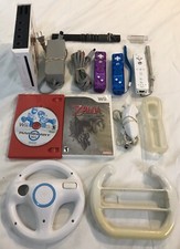 Nintendo Wii Console  3 Controllers  Mario Kart Wii  Zelda Twilight Princess