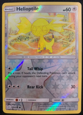 Pokemon - Helioptile - 179/236 - REVERSE HOLO -  - Cosmic Eclipse - NM/M