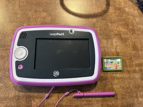 LEAP FROG LEAP PAD 3 PINK LEARNING TABLET W CASE, BARBIE GAME, STYLUS, USB WORKS - Picture 4 of 24