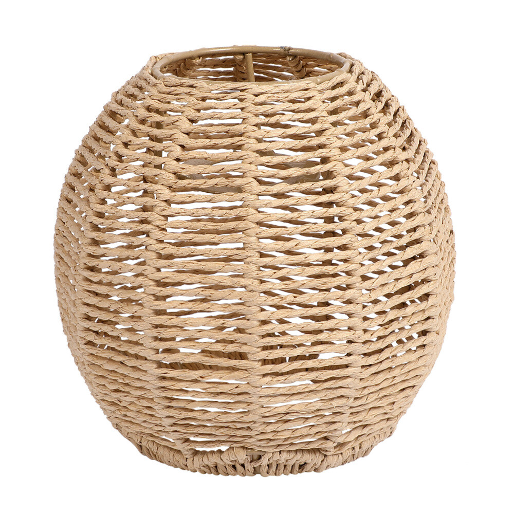 Light Covers for Fixtures Imitation Rattan Lampshade Paper Woven Small Size