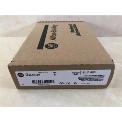 New Factory Sealed 1746-NO4V SER A SLC 500 PLC Analog Output Module 1746NO4V