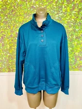 Brand New Teal Button Up Jacket Womens Style 5 Button Super Cute Size M