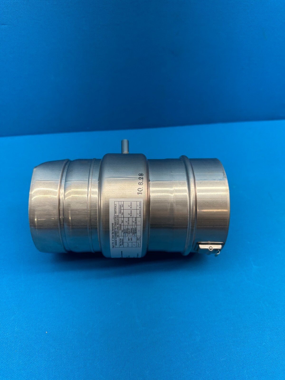 Noritz N-Vent Stainless Steel 4u0026#034; Horizontal Gas Vent Condensation  Drain Tee DT4 | eBay